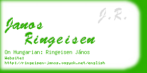 janos ringeisen business card